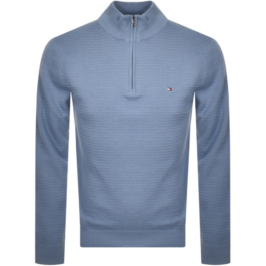 Alternative Image for ProductTommy Hilfiger Half Zip Structure Jumper Blue1